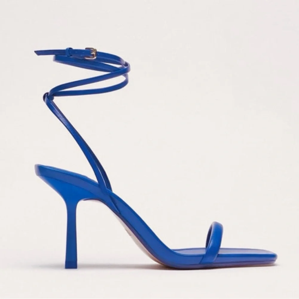 ZARA | Blue Strappy Women's Heels - Picture 3 of 6